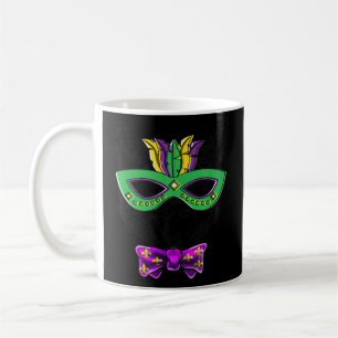 Waterverf Mardi Gras Kat Gezicht Carnaval Masker F Koffiemok