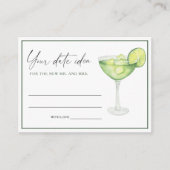 Waterverf Margarita Vrijgezellenfeest Ideeën Datum Informatiekaartje (Voorkant)