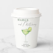 Waterverf Margs en Huwelijk Vrijgezellenfeest Papieren Bekers (Voorkant)