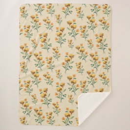 Waterverf Marigold Vertical Sherpa Blanket Deken