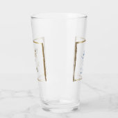 Waterverf marine & Blush Maid of Honor Glas (Links)