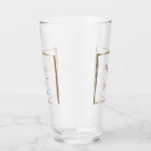 Waterverf marine & Blush Maid of Honor Glas (Rechts)