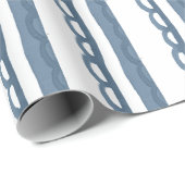 Waterverf marine gestreept cadeaupapier (Rol Hoek)