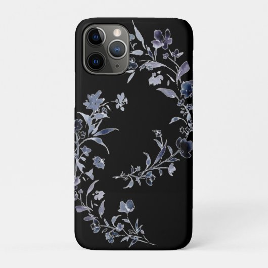 Waterverf marine indigo floral chic Case-Mate iPhone case (Achterkant)