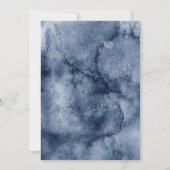 Waterverf marineblauw bordeaux blush Vrijgezellenf Kaart (Achterkant)