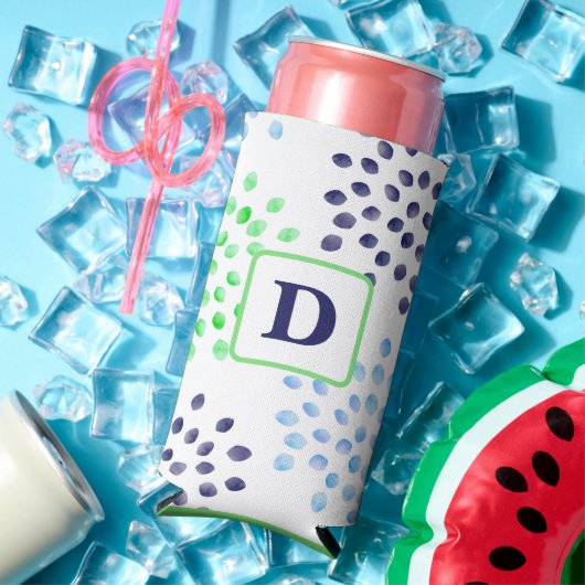 Waterverf marineblauw magnat monogram (Insitu Zomer)