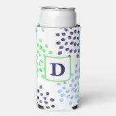 Waterverf marineblauw magnat monogram (Seltzer Voorkant)