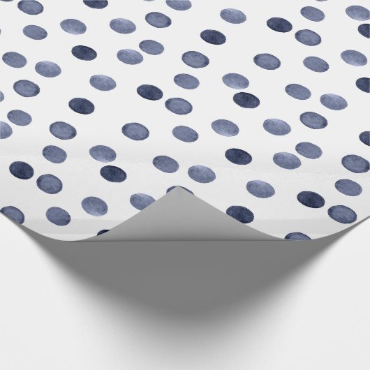 Waterverf marinekringen polka dot hand op hand cadeaupapier (Hoek)
