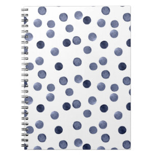 Waterverf marinekringen polka dot hand op hand notitieboek