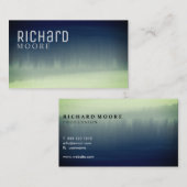 waterverf marinesblauwe en torquoise abstract visitekaartje (Voorkant / Achterkant)