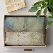 Waterverf maritiem bloemenschip roer tissuepapier (Geschenk)