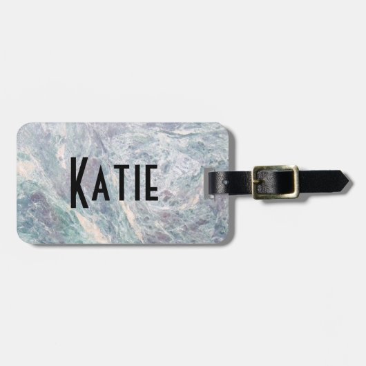 waterverf marmer bagagelabel (Voorkant horizontaal)