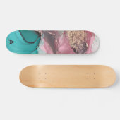 Waterverf Marmer Gepersonaliseerd Skateboard (Horizontaal)