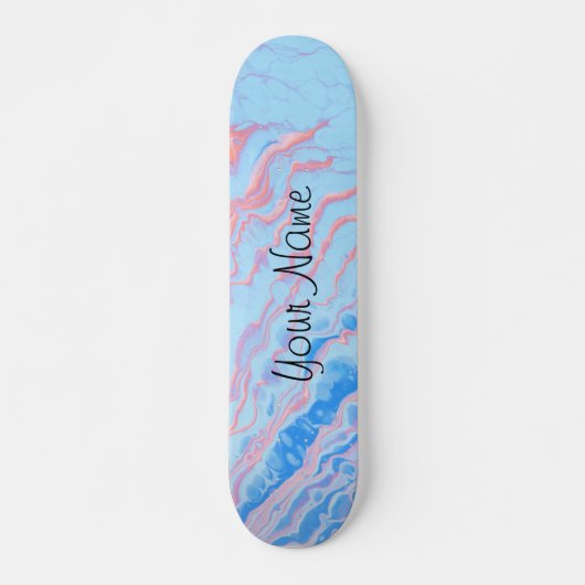 Waterverf Marmer Gepersonaliseerd Skateboard (Voorkant)