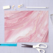 Waterverf Marmer Pink en Glitter Gold Tissuepapier (Craft)