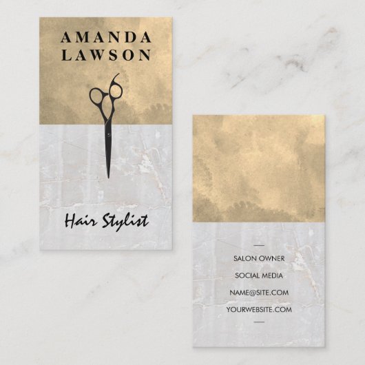 Waterverf | Marmer Steen Visitekaartje (Voorkant / Achterkant)