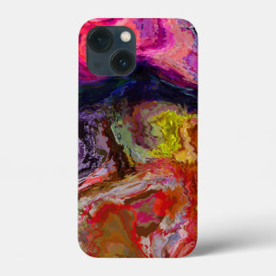 Waterverf-marmering-abstracte verf- iPhone 13 mini hoesje