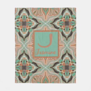 Waterverf Marokkaanse pasta Floral Fleece Deken