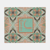 Waterverf Marokkaanse pasta Floral Fleece Deken (Voorkant (Horizontaal))