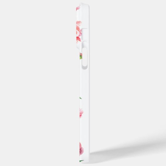 Waterverf Maroon Pioenrozen Case-Mate iPhone Case (Achterkant / Links)