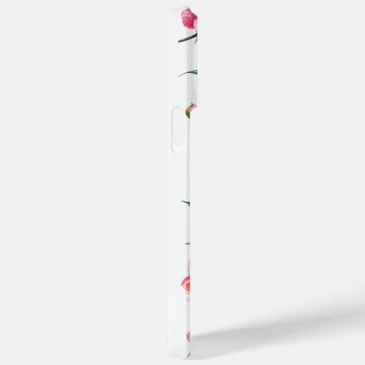 Waterverf Maroon Pioenrozen Case-Mate iPhone Case (Achterkant / Rechts)