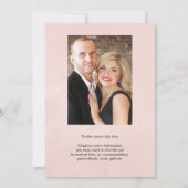 Waterverf Marsala en Blush Floral Wedding Kaart (Achterkant)