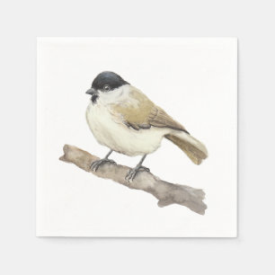 Waterverf Marsh Tit Servet