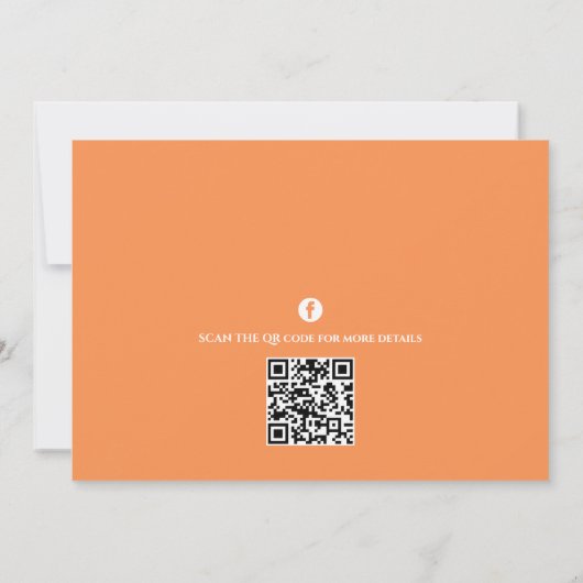 Waterverf Martini Party Whimsical QR Code Kaart (Achterkant)