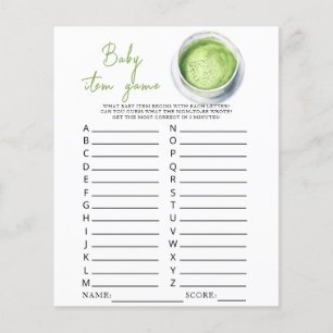 Waterverf Matcha baby shower Baby Spel voor Baby A