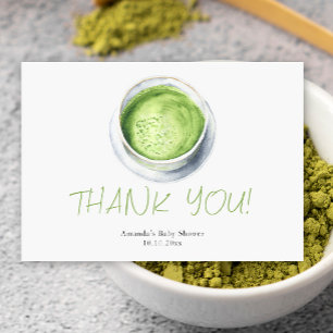 Waterverf Matcha Latte Baby Shower Bedankt