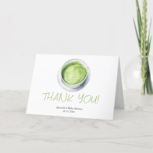 Waterverf Matcha Latte Baby Shower Bedankt