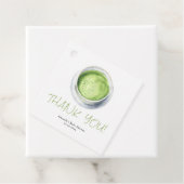 Waterverf Matcha Latte Baby shower Dank u Bedankjes Labels (In situ)