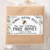 Waterverf Meadow Flowers en Honeybee Honey Label (Insitu)