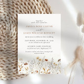 Waterverf Meadow Herfst Herfst Wildflower Wedding Kaart