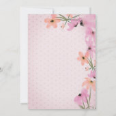 Waterverf Meadow Pink Boho Flowers Kaart (Achterkant)