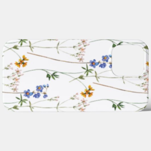 Waterverf Meadow Seamless Patroon Case-Mate iPhone Case (Achterkant (horizontaal))