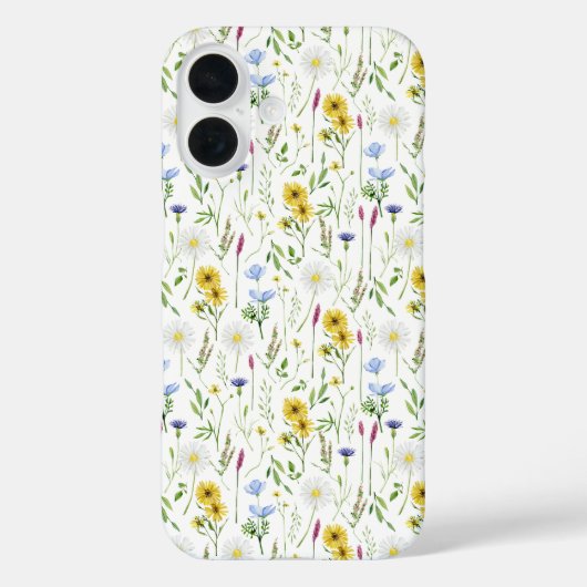 Waterverf Meadow Wild Floral Pattern Case-Mate iPhone Case (Achterkant)
