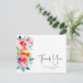 Waterverf Meadow Wildflower Boho Dank u Briefkaart (Staand voorkant)