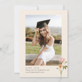 Waterverf Meadow Wildflower Boho Graduation Party Kaart (Achterkant)