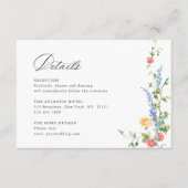 Waterverf Meadow Wildflower Boho trouwgegevens Informatiekaartje (Voorkant)