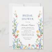 Waterverf Meadow Wildflower Boho Vrijgezellenfeest Kaart (Voorkant)