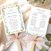 Waterverf Meadow Wildflower Boho Wedding Program Handwaaier