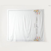 Waterverf Meadow Wildflower bruiloft achtergrond Wandkleed (Voorkant (horizontaal))