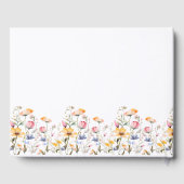 Waterverf Meadow Wildflower bruiloft Gastenboek (Achterkant)