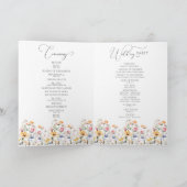 Waterverf Meadow Wildflower Dank u bruiloft Programma (Binnen)