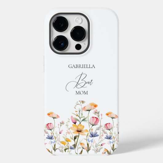 Waterverf Meadow Wildflower Moederdag Case-Mate iPhone Case (Achterkant)