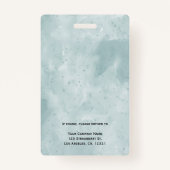 Waterverf Medewerker Fotobedrijf Logo Security Badge (Achterkant)