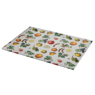 Waterverf mediterraan fruitpatroon snijplank