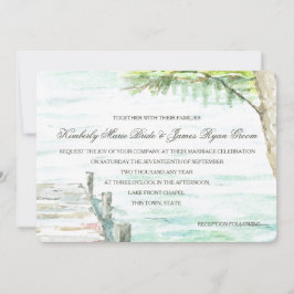 Waterverf Meer en Boat Dock Kaart