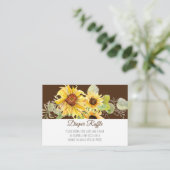 Waterverf Meisje Boho Zonnebloem Herfst Luier Raff Informatiekaartje (Staand voorkant)